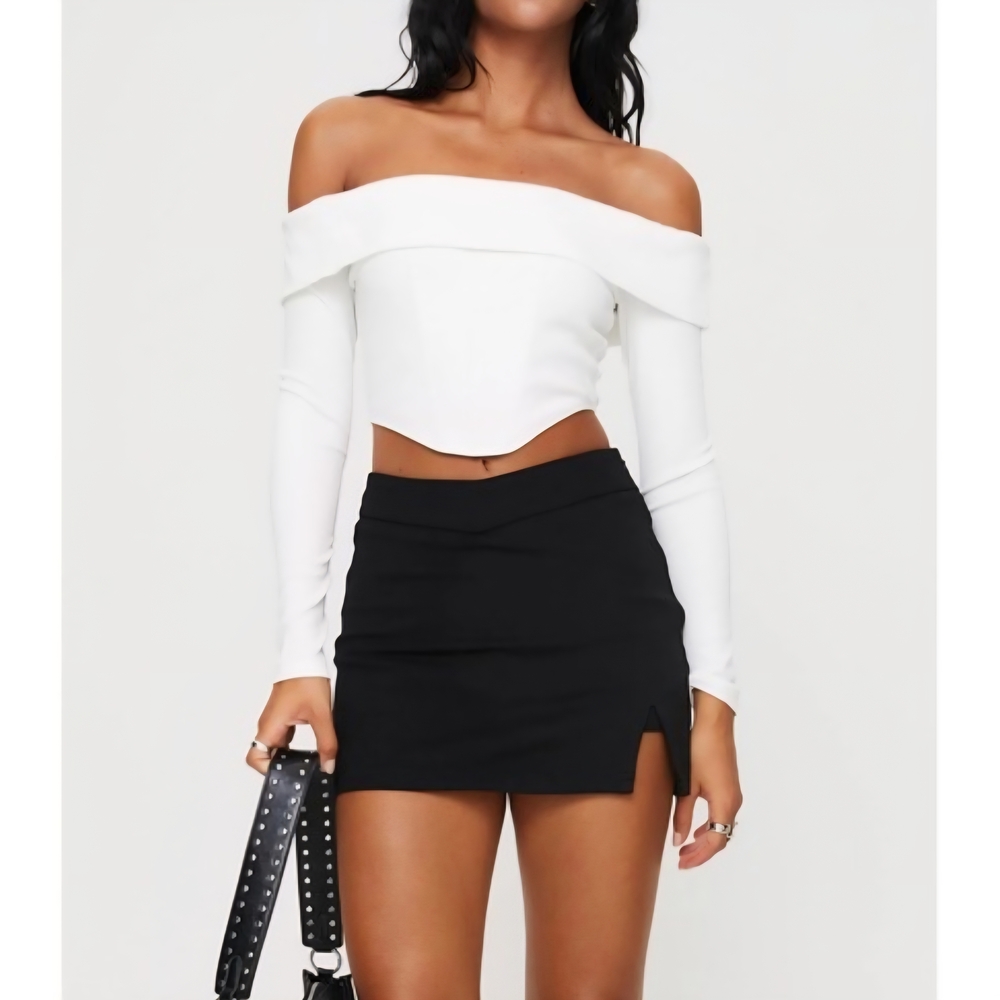 Princess Polly Black Mini Skort